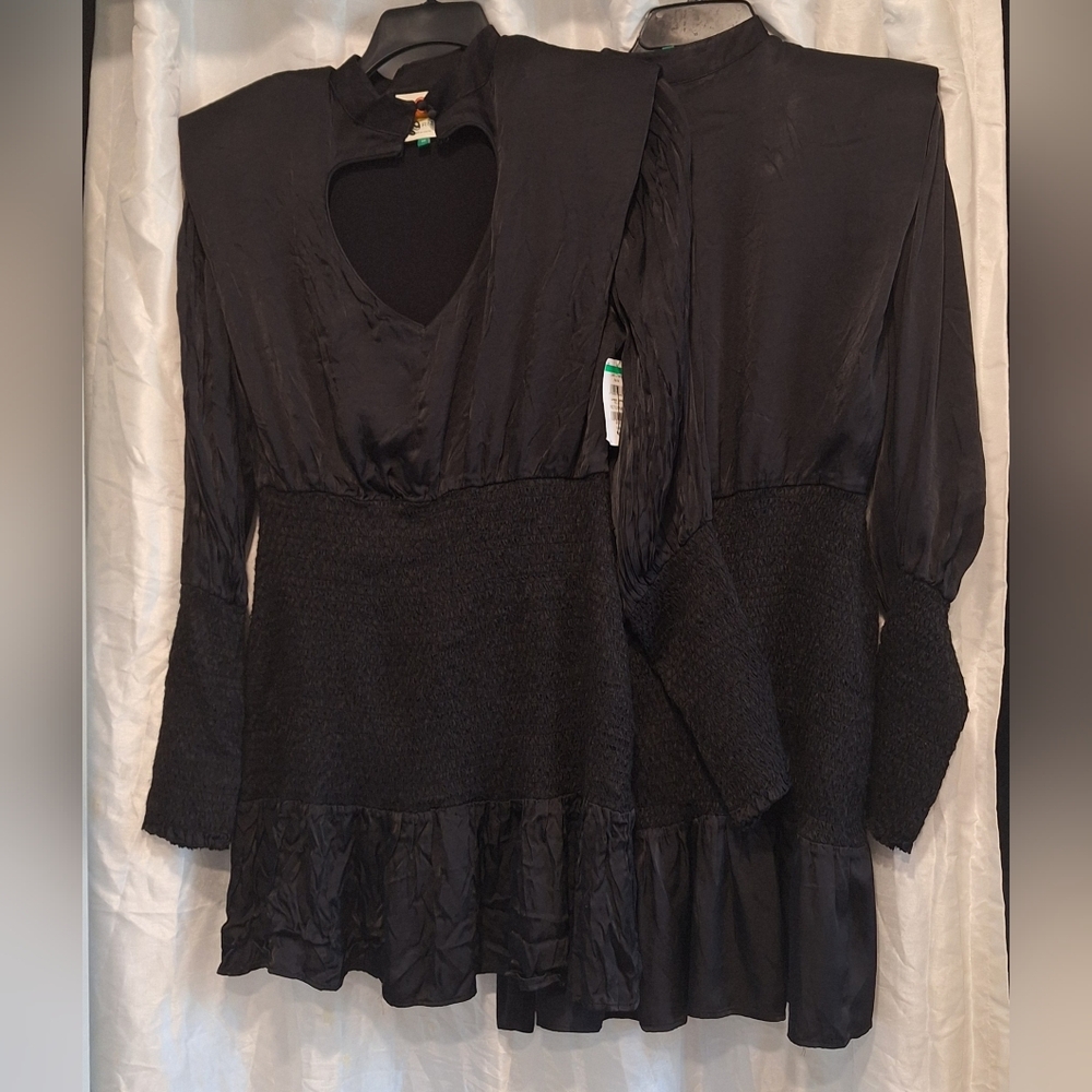 Farm Rio Black Mini Dress Medium M Small S - Picture 4 of 8